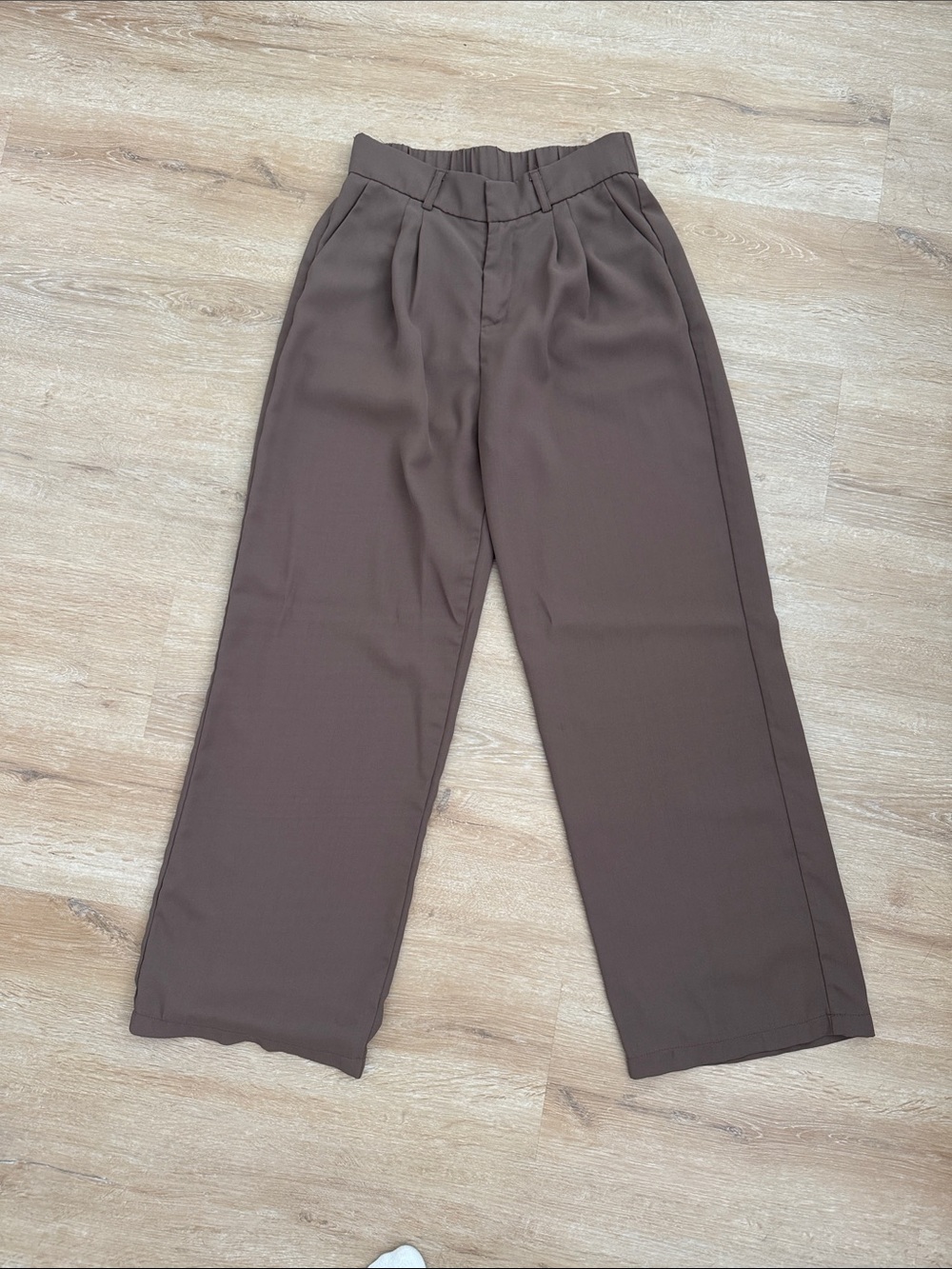 Mocha Wide-Leg Pants - Picture 2 of 3